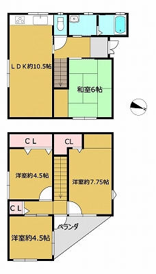 鳥取市地区（千代川以西）　構造：木造スレート葺2階建土地面積:101.82平米 ( 30.8坪 )　建物面積:81.03平米 ( 24.51坪 )　